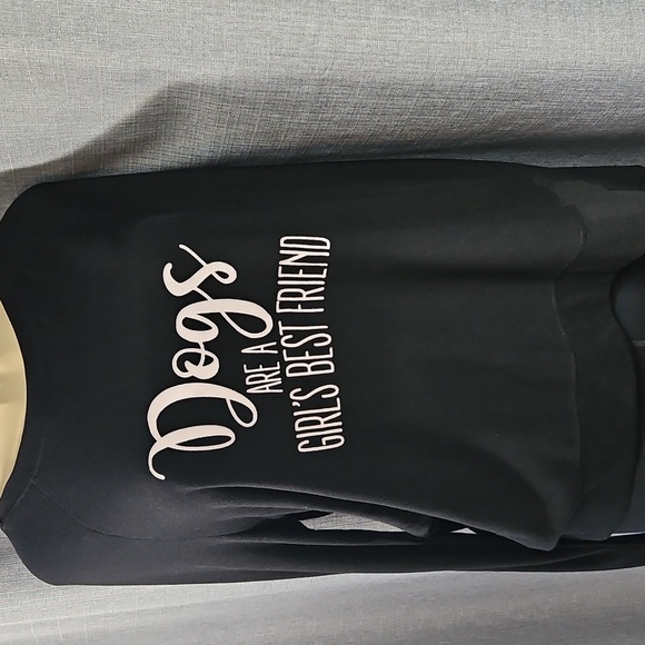 MARY SQUARE"Dogs are a Girls Best Friend " lightweight Sweater Size Large - Picture 1 of 7